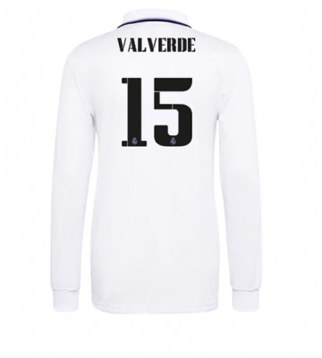 Real Madrid Federico Valverde #15 Hjemmedrakt 2022-23 Langermet